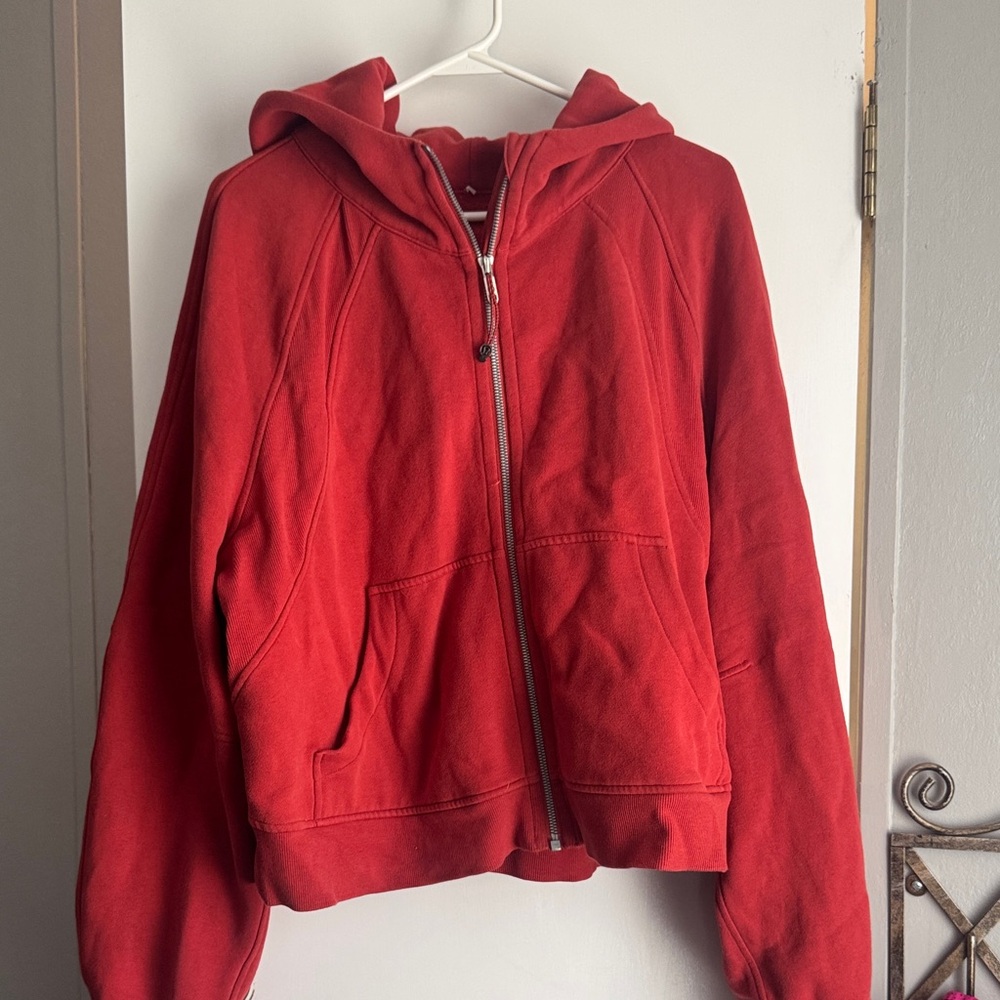 lululemon athletica Red Zip-Up Hoodie Jacket